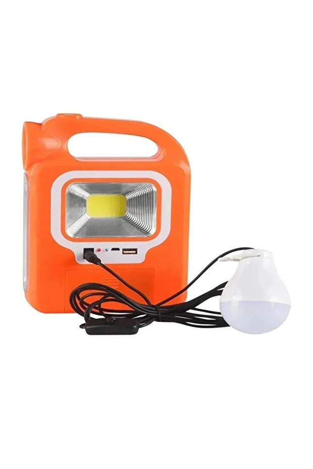 Güneş Enerjili Ve Usb Şarj Edilebilir 1 Adet Ampul Hediyeli Bağ Bahçe Karavan Kamp Lambası